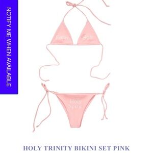 Holy Trinity Pink Triangle Bikini Set by Praying